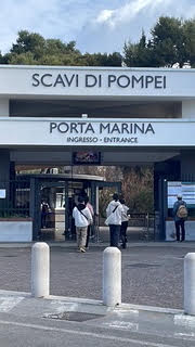 Entrance of Porta Marina meeting point in Pompeii